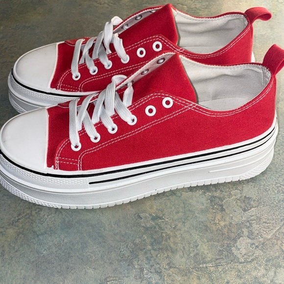 Red Off Brand Converse - Picture 2 of 3